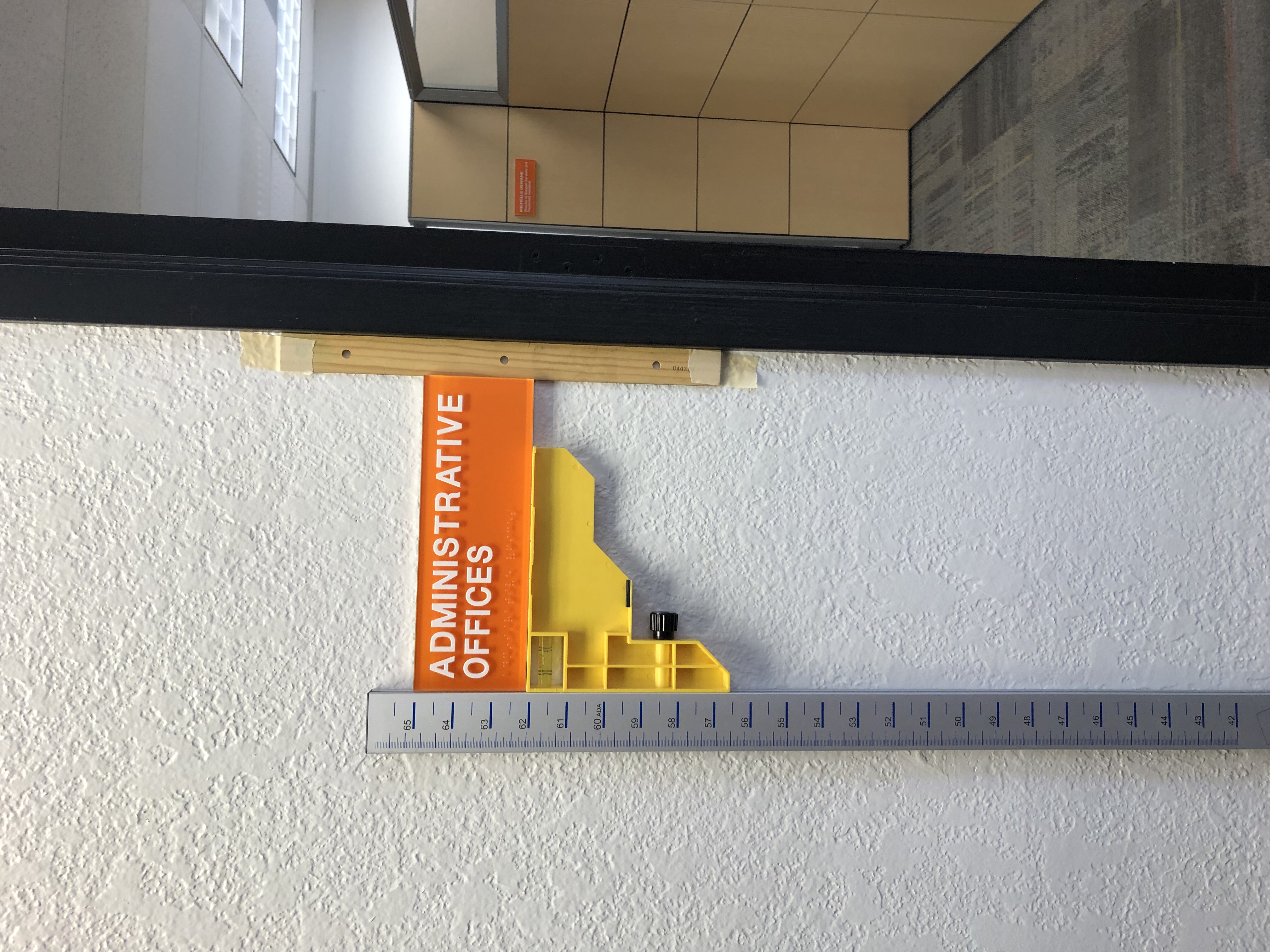 Administrative office acrylic wall sign