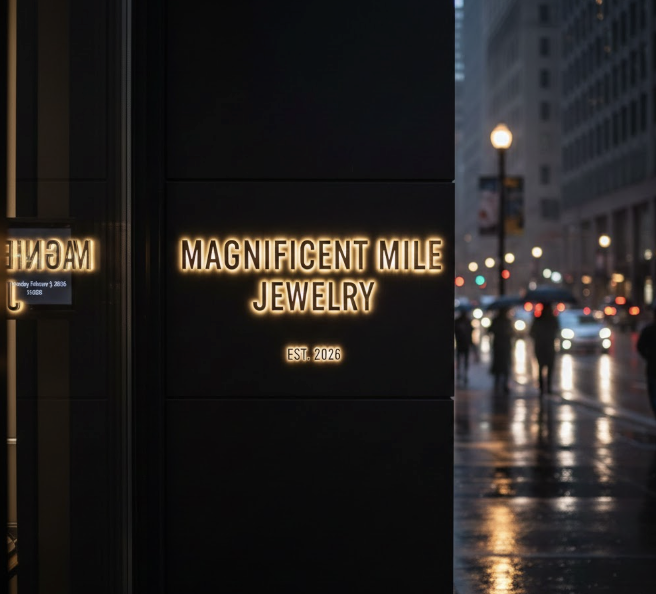 Magnificent Mile Jewelry Halo-Lit Channel Letter Signs