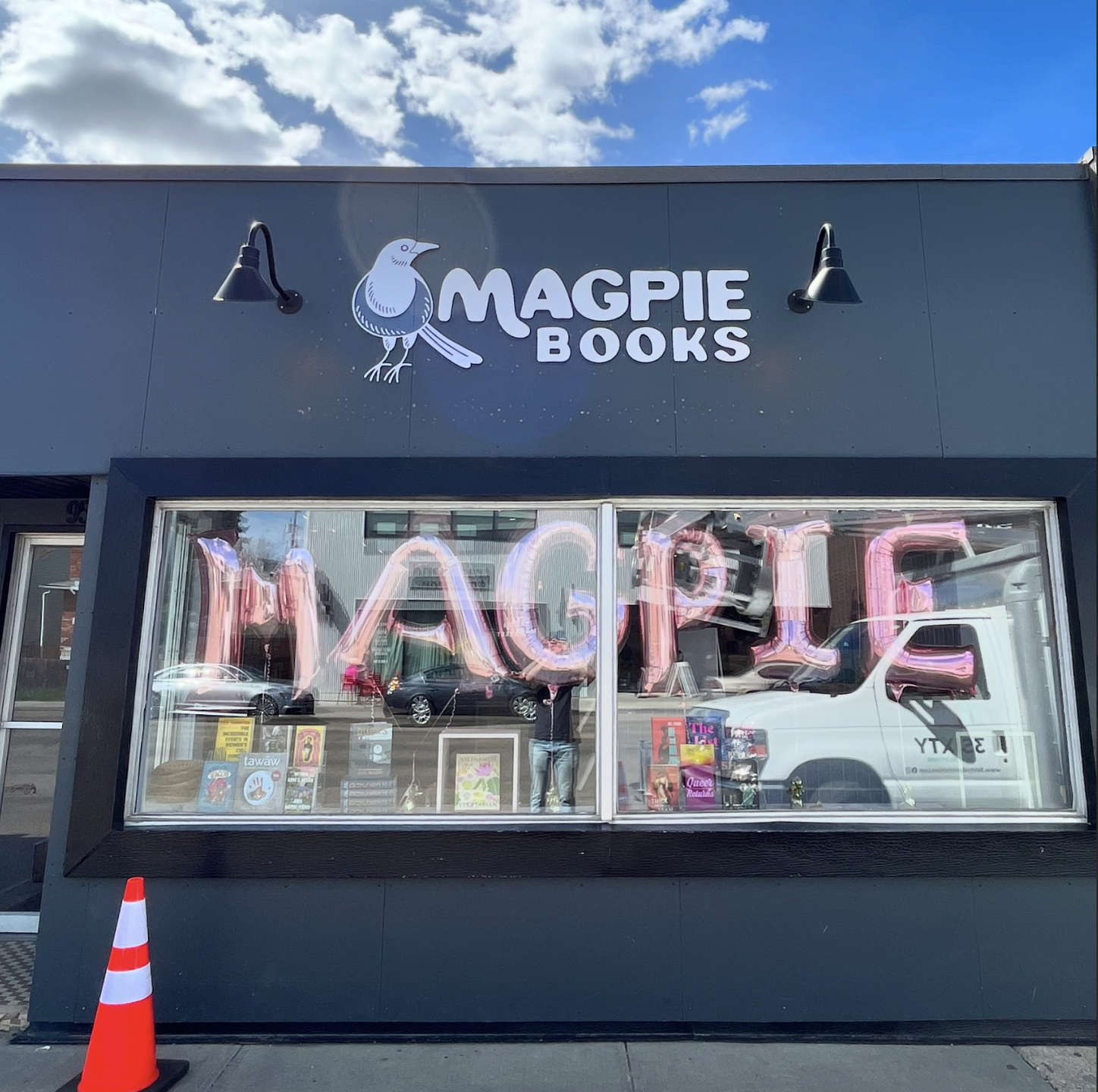 Magpie Books Pylon Sign done by Sign Company in Edmonton